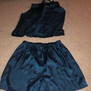 Blue Silk pajama set